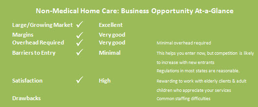 Home Care Business Opportunity at a Glance