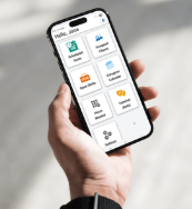 Caregiver using mobile app to complete EVV check-in with GPS and timestamp.