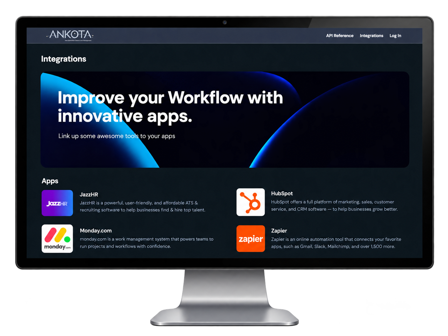 Screenshot of Ankota Public API Integrations
