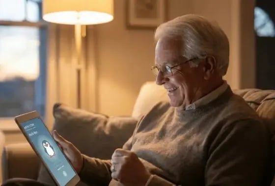 Companion and safety app for older adults and people with disabilities, supporting connection and emergency response