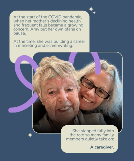 Ken's sister, Amy, became a primary caregiver for their mom