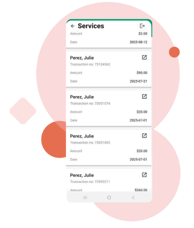 Self direction visit and expense history