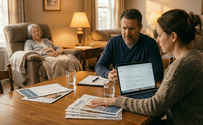 reviewing care options for elderly parent