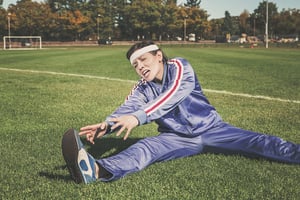 Woman stretching