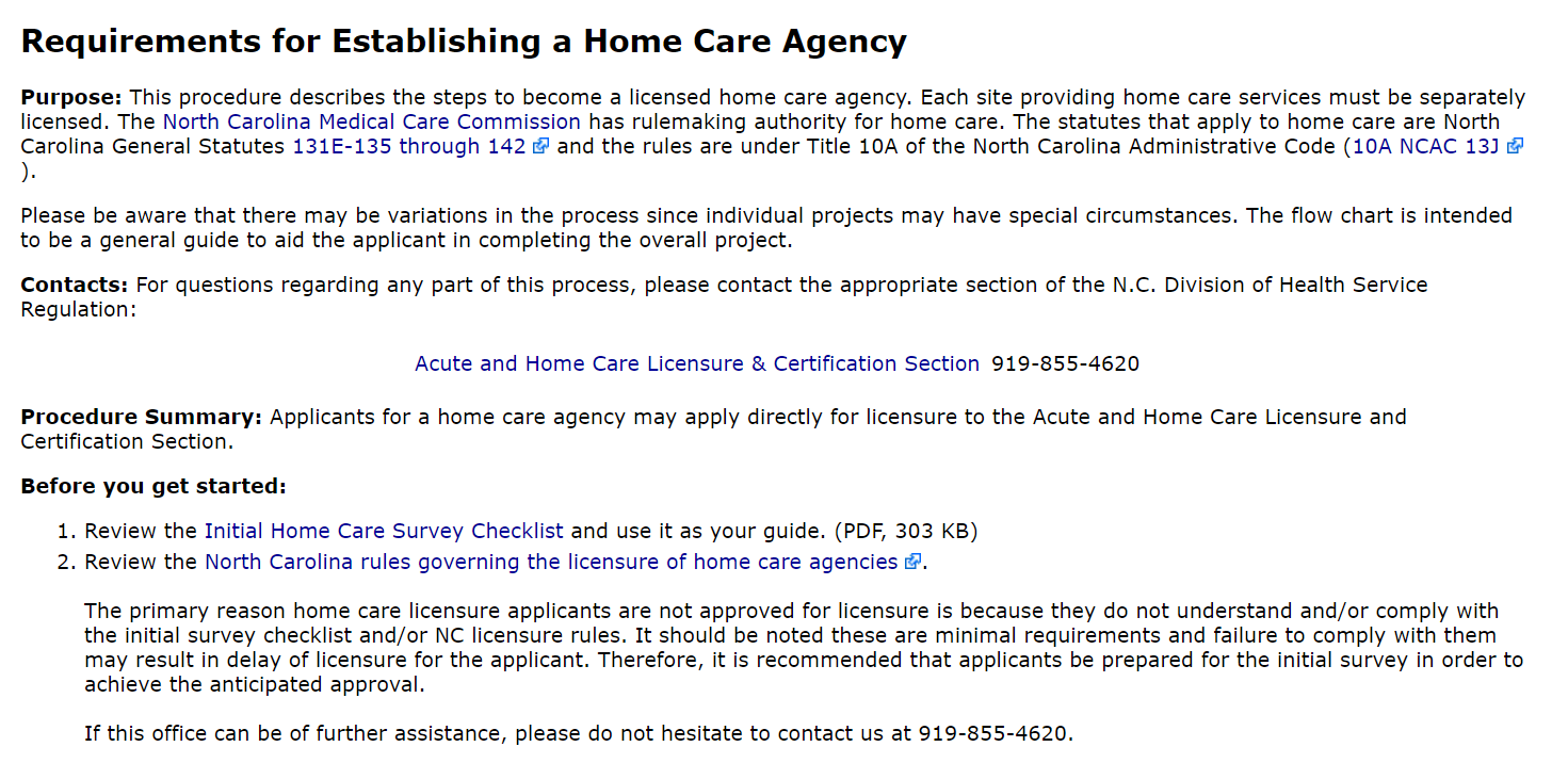 North Carolina Home Care