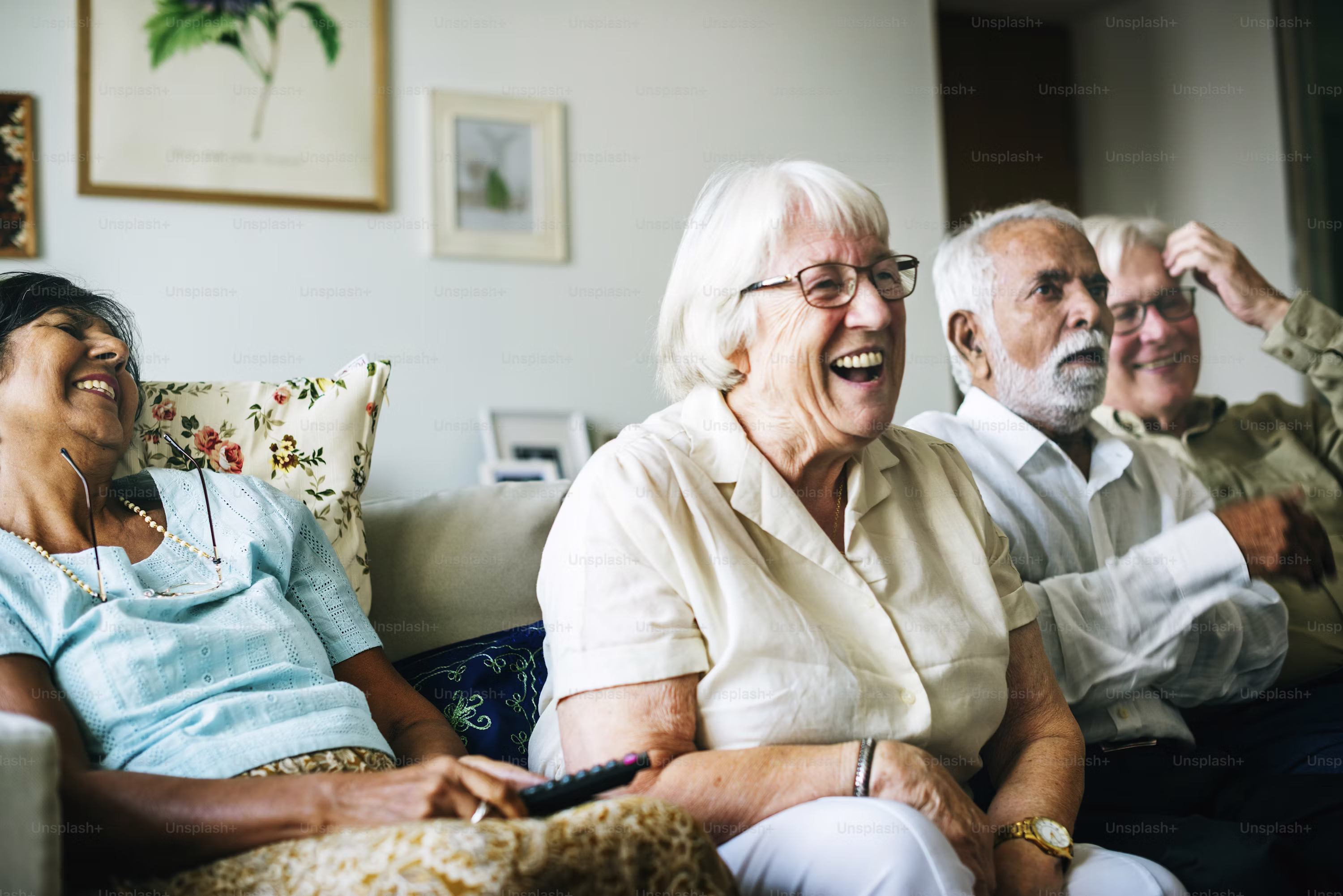 old people laughing
